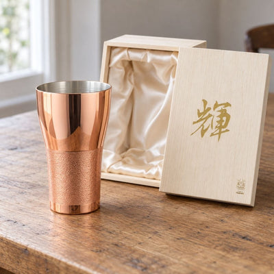 Kagayaki Pure Copper Beer Tumbler – 14.88 fl oz (440 ml) Kagayaki Copper Beer Tumbler 440 ml | Made in Tsubame