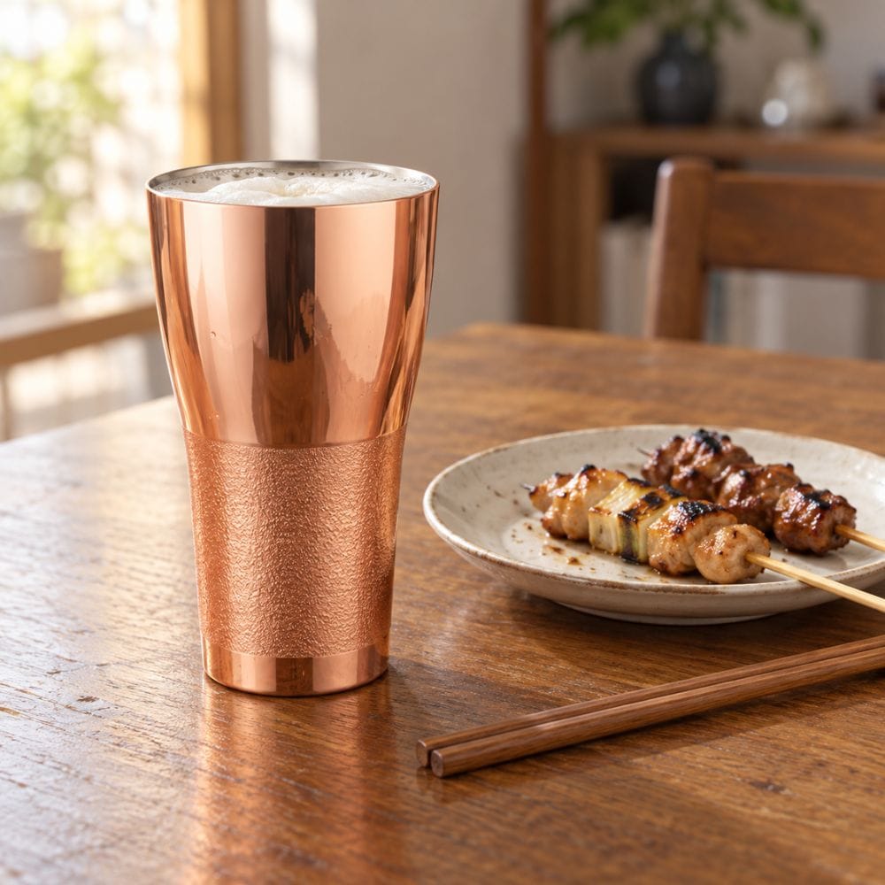 Kagayaki Pure Copper Beer Tumbler – 14.88 fl oz (440 ml) Kagayaki Copper Beer Tumbler 440 ml | Made in Tsubame