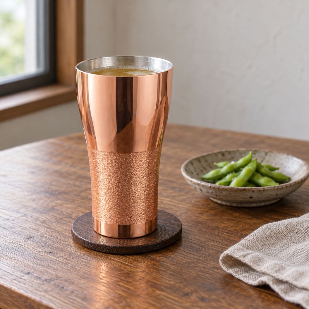 Kagayaki Pure Copper Beer Tumbler – 14.88 fl oz (440 ml) Kagayaki Copper Beer Tumbler 440 ml | Made in Tsubame