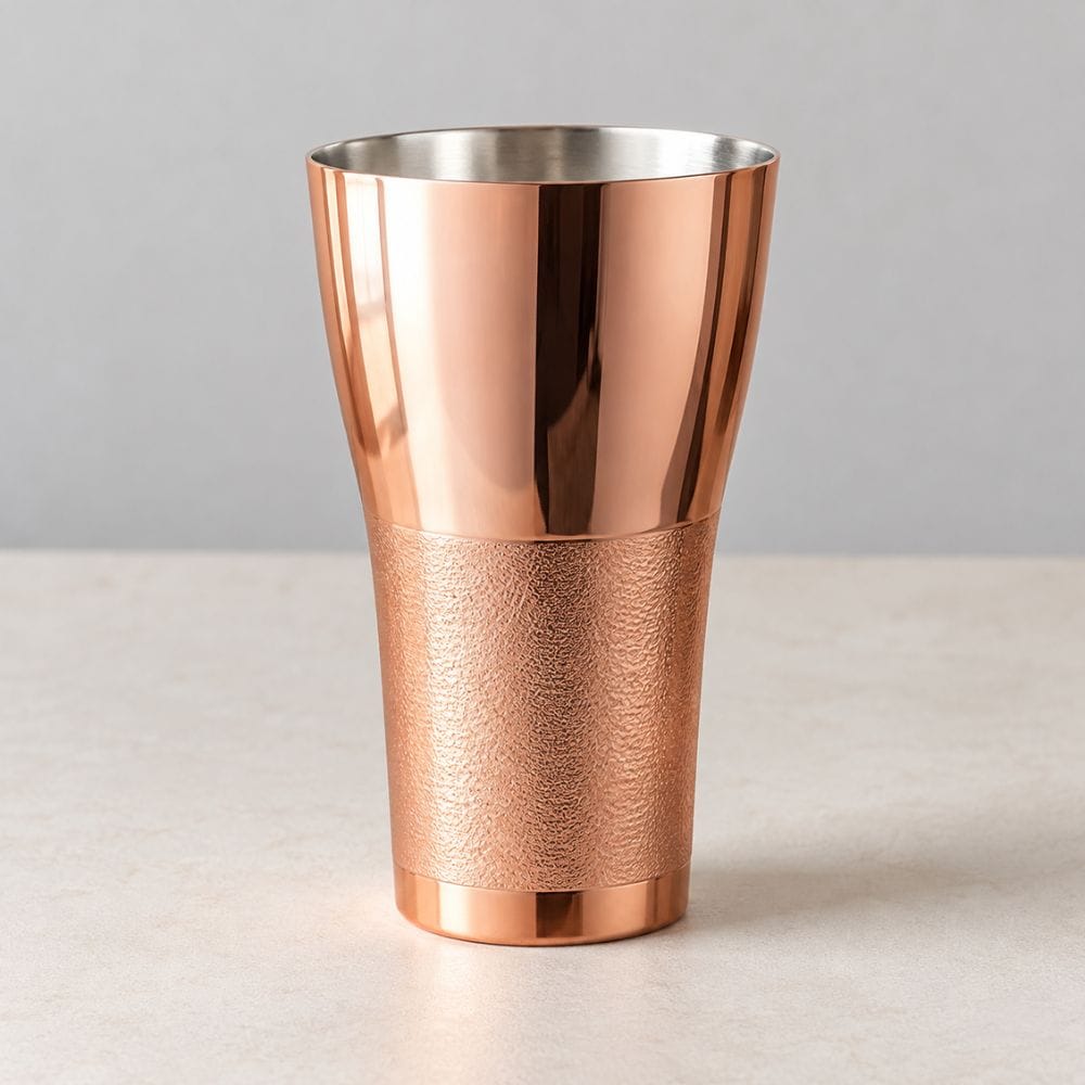 Kagayaki Pure Copper Beer Tumbler – 14.88 fl oz (440 ml) Kagayaki Copper Beer Tumbler 440 ml | Made in Tsubame