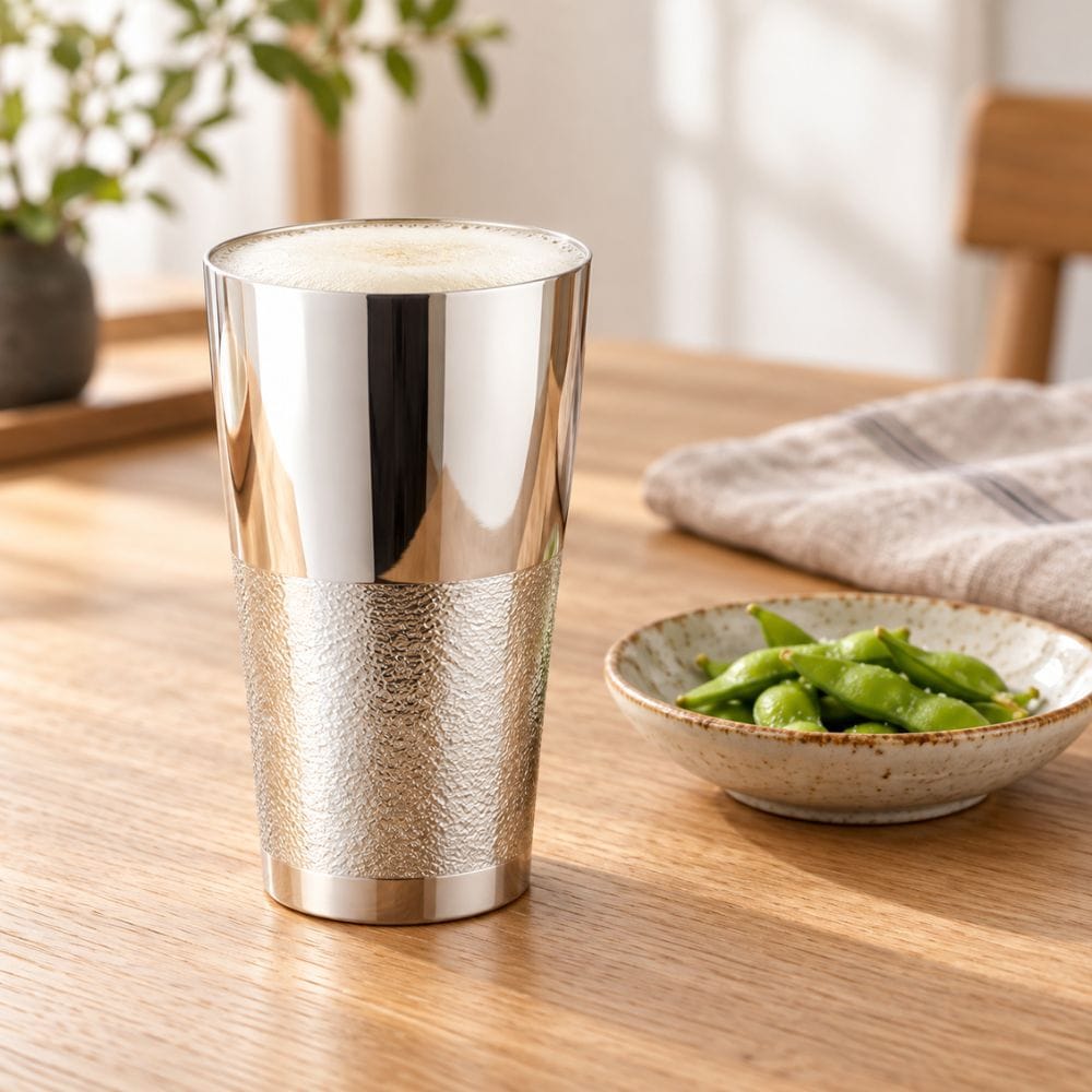 Kagayaki Silver-Plated Copper Beer Tumbler – 14.88 fl oz (440 ml) Kagayaki Silver-Plated Copper Beer Tumbler | 440 ml