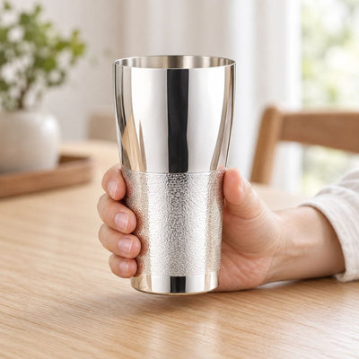 Kagayaki Silver-Plated Copper Beer Tumbler – 14.88 fl oz (440 ml) Kagayaki Silver-Plated Copper Beer Tumbler | 440 ml