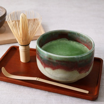 Karaho Oribe Mino matcha bowl Karaho Oribe Mino matcha bowl