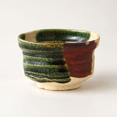 Oribe Handmade Matcha Bowl – Keizan Kiln Keizan Kiln Oribe Handmade Matcha Bowl | Mino Ware