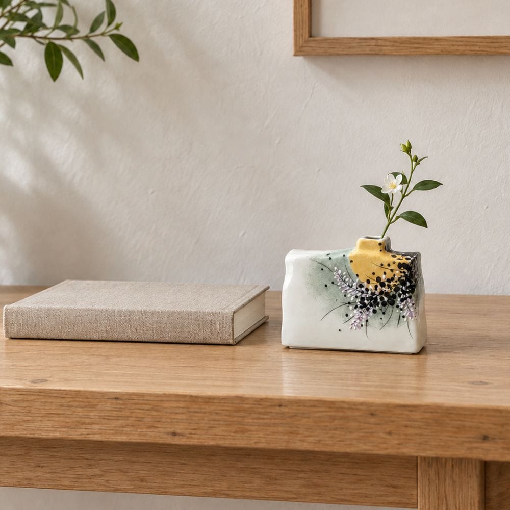 Kinsai Hagi Kutani Flower Vase – Gold & Bush Clover Kinsai Hagi Kutani Flower Vase | My Japanese World