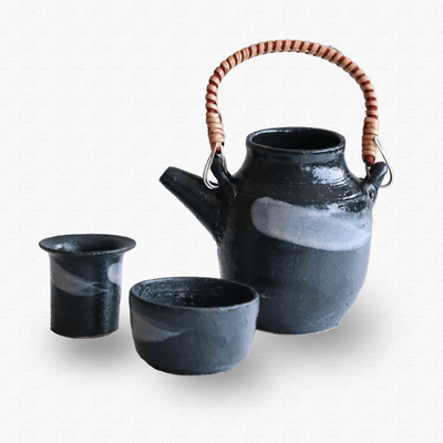 Kisha Dobin Kouei Sake Set - With Handle Kisha Dobin Kouei Sake Set - With Handle