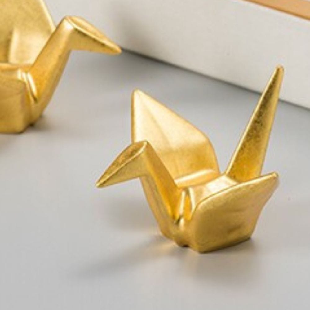 Kissho Golden Crane Chopstick Rest (Pair) Kissho Golden Crane Chopstick Rest (Pair)