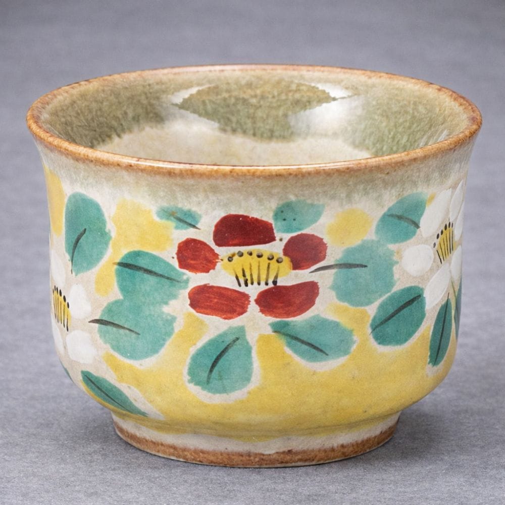 Kutani Floral Sake Set Kutani Floral Sake Set