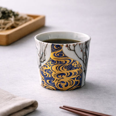 Kutani Golden Blue Soba Cup Kutani Golden Blue Soba Cup