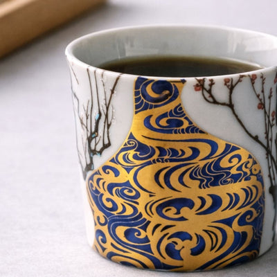 Kutani Golden Blue Soba Cup Kutani Golden Blue Soba Cup