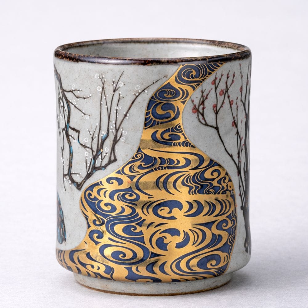 Kutani Golden Blue Tea Cup Kutani Golden Blue Tea Cup