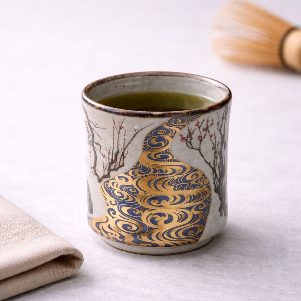 Kutani Golden Blue Tea Cup Kutani Golden Blue Tea Cup