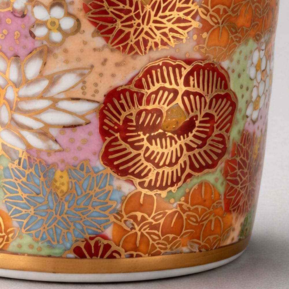 Kutani Hanazume Flowers Soba Cup Kutani Hanazume Flowers Soba Cup