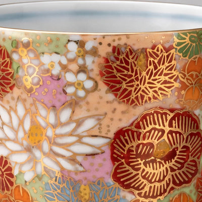 Kutani Hanazume Flowers Soba Cup Kutani Hanazume Flowers Soba Cup