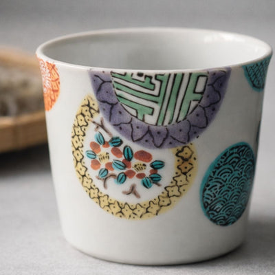 Kutani Harmony Medallions Soba Cup Kutani Harmony Medallions Soba Cup