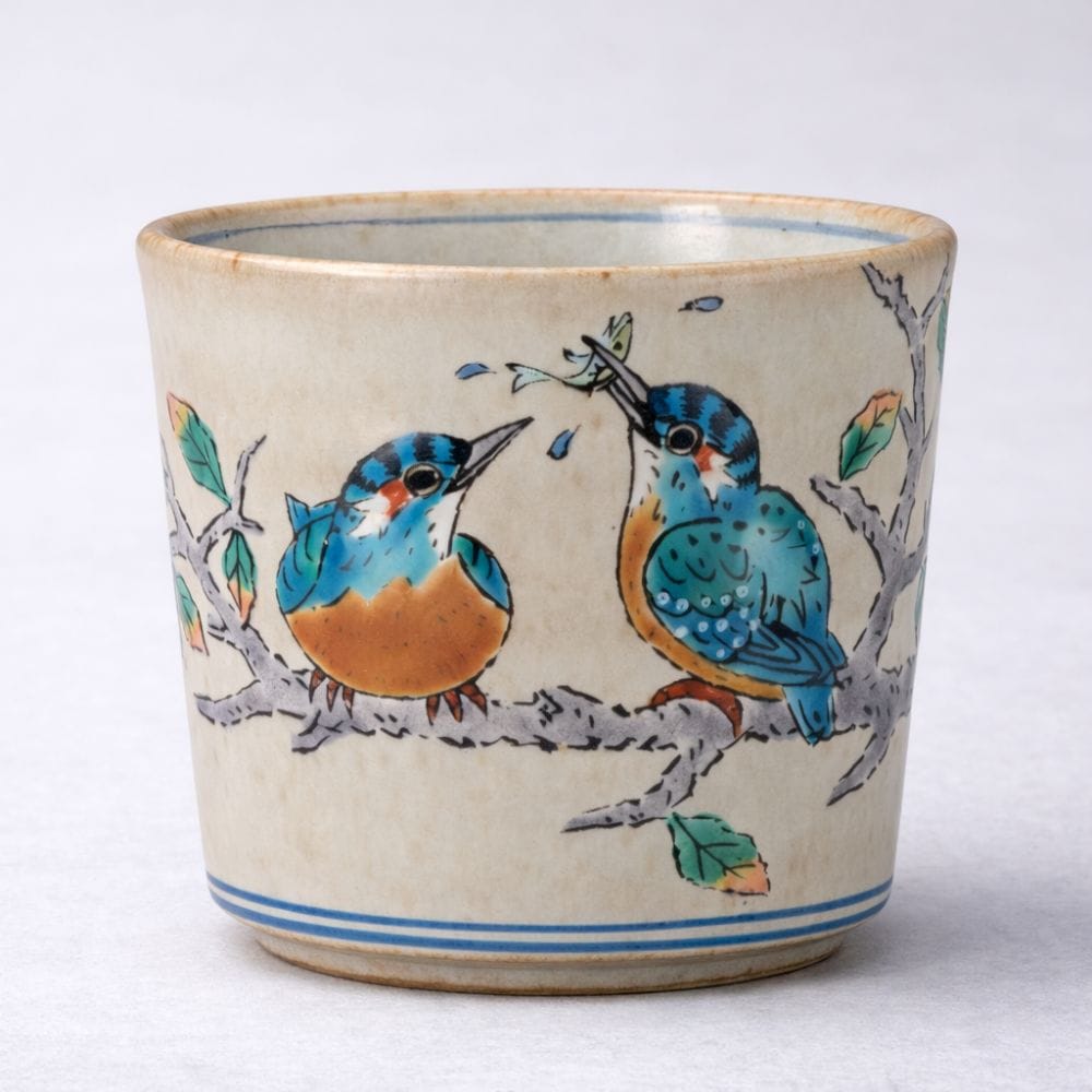 Kutani Kingfisher Soba Cup Kutani Kingfisher Soba Cup
