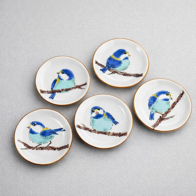 Kutani Mountain Sparrow Chopsticks Rests [Set of 5] Kutani Mountain Sparrow Chopsticks Rests [Set of 5]