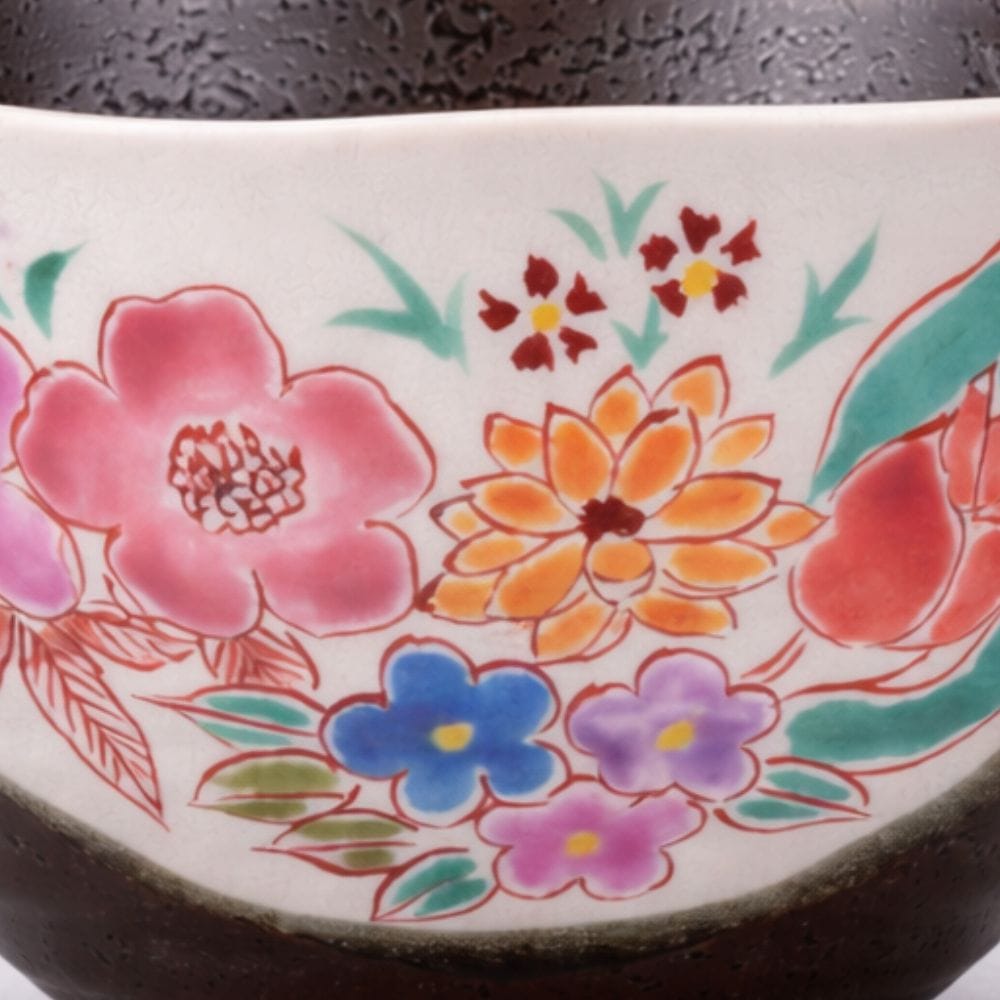 Kutani Ochazuke Flowers Bowl Japanese Craft Kutani Ochazuke Flowers Bowl Japanese Craft