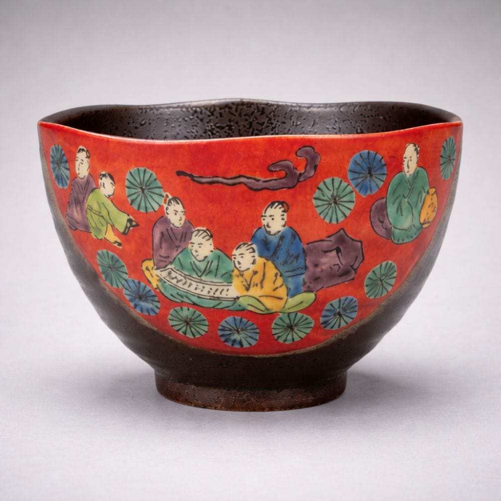 Kutani Ochazuke Kasugayuama Kiln Bowl Kutani Ochazuke Kasugayuama Kiln Bowl