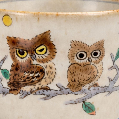 Kutani Owls Soba Cup Kutani Owls Soba Cup