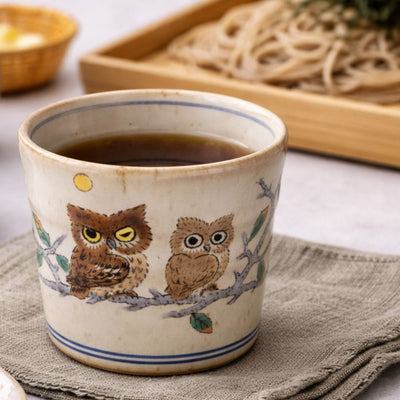 Kutani Owls Soba Cup Kutani Owls Soba Cup
