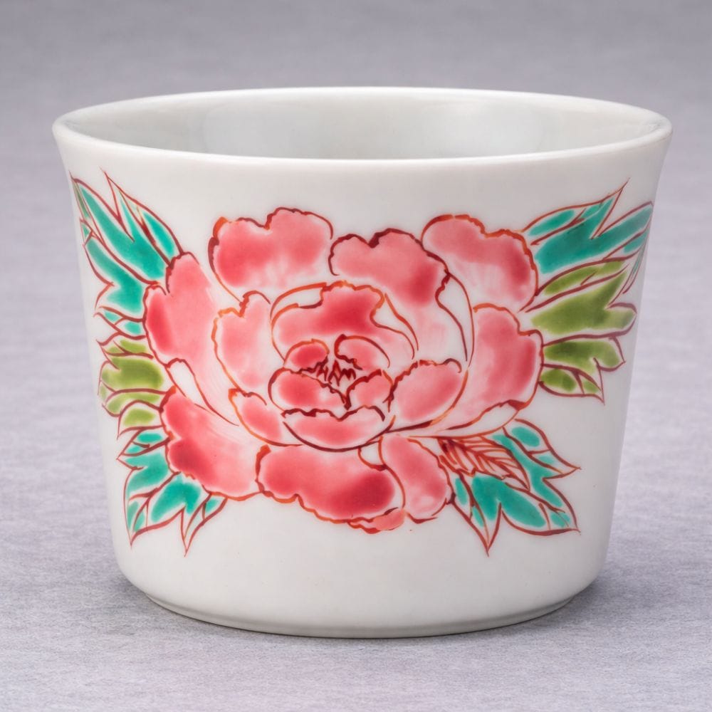 Kutani Peony Soba Cup Kutani Peony Soba Cup