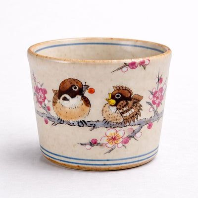 Kutani Sparrows Soba Cup Kutani Sparrows Soba Cup