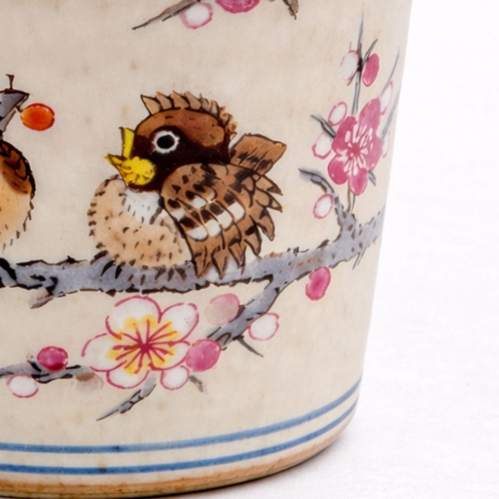 Kutani Sparrows Soba Cup Kutani Sparrows Soba Cup