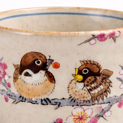 Kutani Sparrows Soba Cup Kutani Sparrows Soba Cup