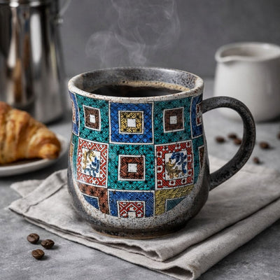 Kutani Stone Pavement Mug Kutani Stone Pavement Mug