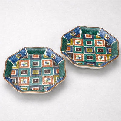 Kutani Stone Pavement Side Plate (Pair) Kutani Stone Pavement Side Plate (Pair)