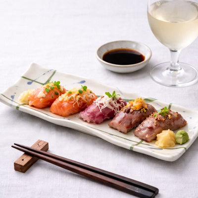 [Made in Japan] Ranbu long square plate [Porcelain] [Made in Japan] Ranbu long square plate [Porcelain]