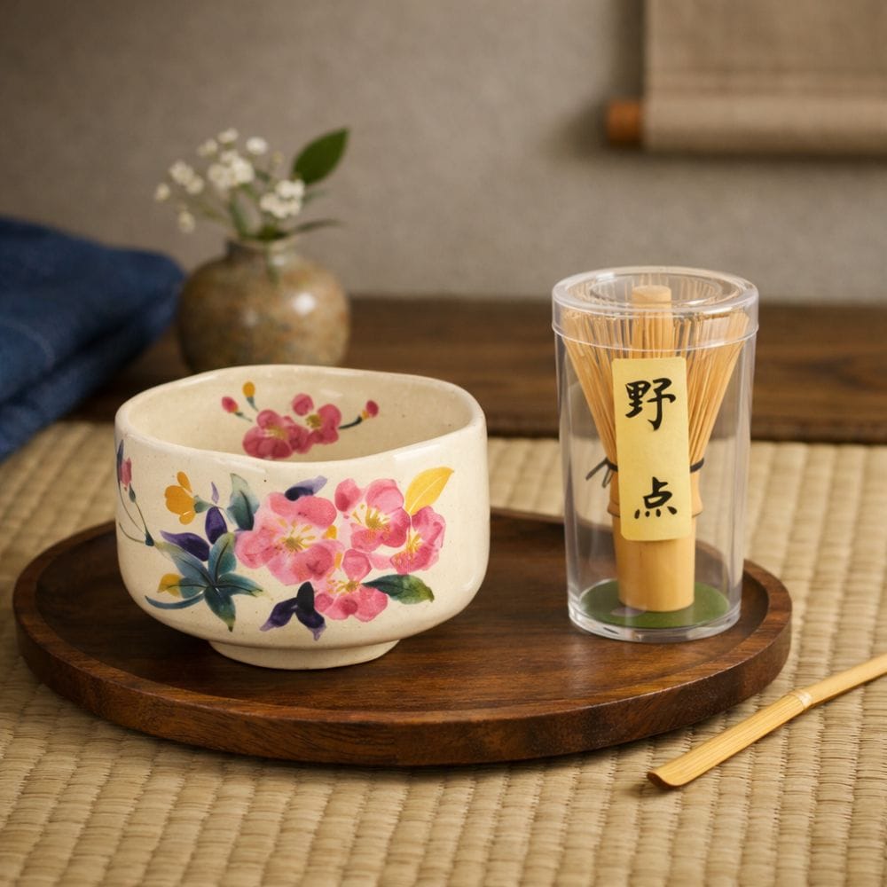 Manyosoka Sakura Matcha Tea Set Manyosoka Sakura Matcha Tea Set