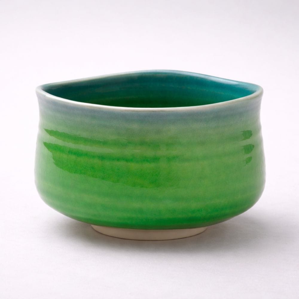 Mino Fuchimaki Green Matcha Bowl Mino Mino Fuchimaki Green Matcha Bowl Mino