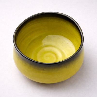 Mino Fuchimaki Yellow Matcha Bowl Mino Mino Fuchimaki Yellow Matcha Bowl Mino