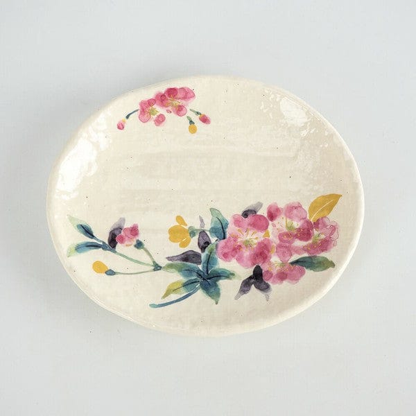 Mino Manyosoka Sakura Tea Set [Matcha Bowl + Plate] Mino Manyosoka Sakura Tea Set [Matcha Bowl + Plate]