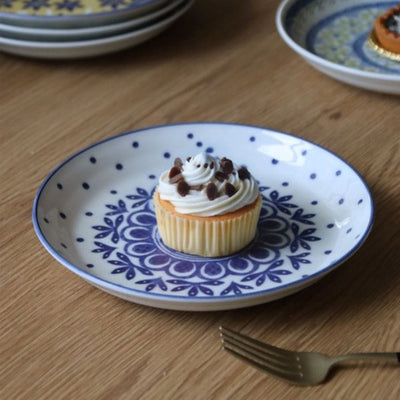 Mino Pottery Field Cake Plates [Set of 5] Mino Pottery Field Cake Plates [Set of 5]