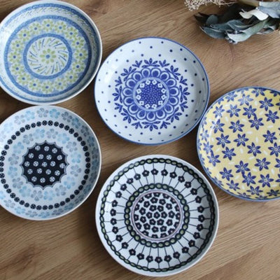 Mino Pottery Field Cake Plates [Set of 5] Mino Pottery Field Cake Plates [Set of 5]