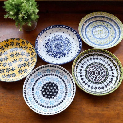 Mino Pottery Field Soup Curry Plates [Set of 5] Mino Pottery Field Soup Curry Plates [Set of 5]