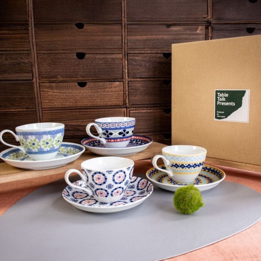 Mino Pottery Field Tea Cups [Set of 4] Mino Pottery Field Tea Cups [Set of 4]