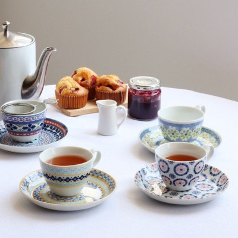 Mino Pottery Field Tea Cups [Set of 4] Mino Pottery Field Tea Cups [Set of 4]