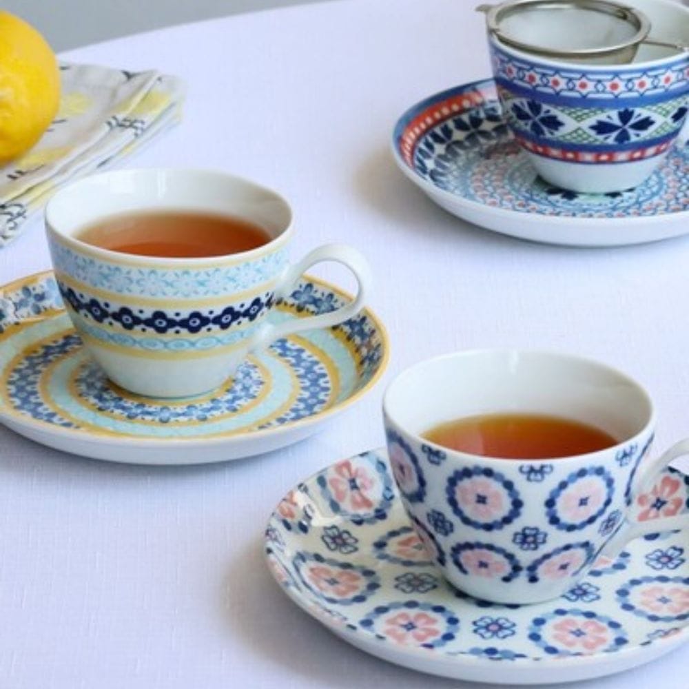 Mino Pottery Field Tea Cups [Set of 4] Mino Pottery Field Tea Cups [Set of 4]