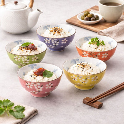 Mino Sakuta Tea Bowl Set [5 bowls] Mino Sakuta Tea Bowl Set [5 bowls]