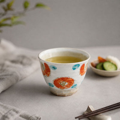 Mino Tsubaki Camellia Tea Cups (Set of 5) Mino Tsubaki Camellia Tea Cups (Set of 5)