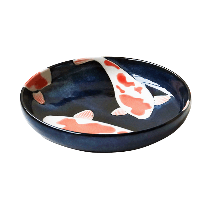 Nishiki Goi Porcelain Pasta Plate Nishiki Goi Porcelain Pasta Plate