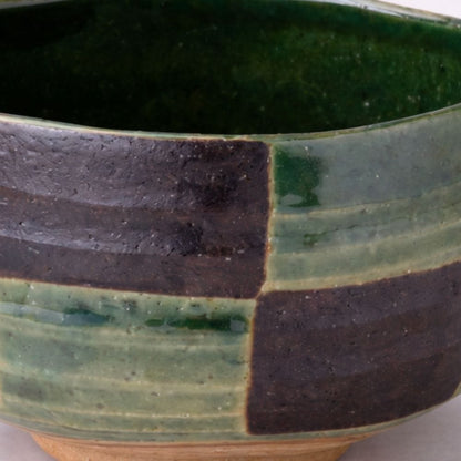 Oribe Ichimatsu Mino Matcha Bowl Oribe Ichimatsu Mino Matcha Bowl