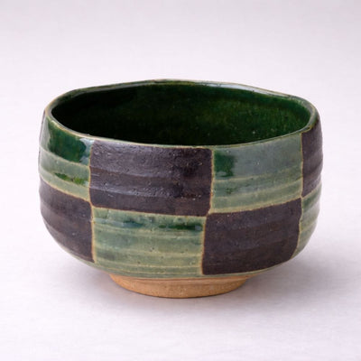 Oribe Ichimatsu Mino Matcha Bowl Oribe Ichimatsu Mino Matcha Bowl