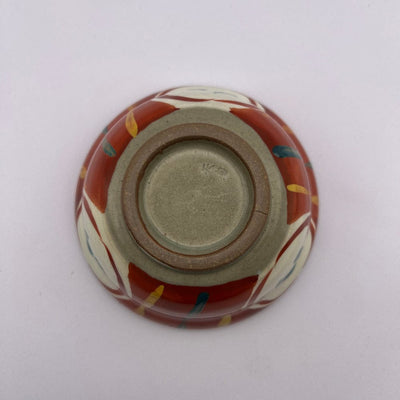 Oribe Red & Aqua Donburi Bowl with Lid Oribe Red & Aqua Donburi Bowl with Lid