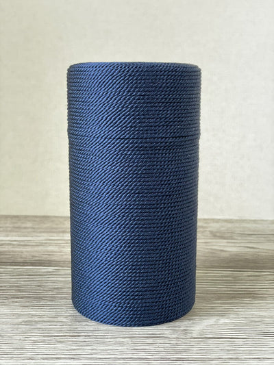 Pure Silk Thread-wrapped Tea Canister (Navy) Pure Silk Thread-wrapped Tea Canister (Navy)