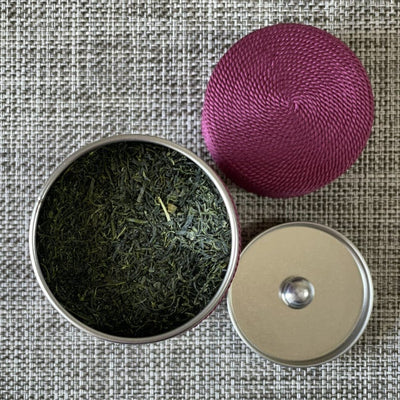 Pure Silk Thread-wrapped Tea Canister (Purple) Pure Silk Thread-wrapped Tea Canister (Purple)